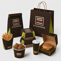 Boîte à emporter pour restauration rapide, vente en gros d'usine, haute qualité, logo personnalisé, taille personnalisée, boîte à burger