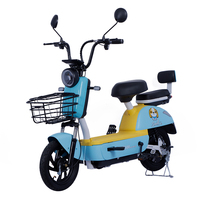 Scooter Eléctrico de 500W en Oferta, Barato, al por Mayor, con Cesta y Asiento Doble, Bicicleta Eléctrica de Alta Calidad para Uso Diario y Transporte de Carga