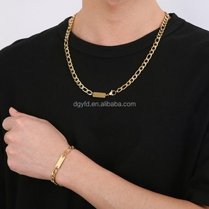 Vente en gros Bracelet chaîne <span class=keywords><strong>gourmette</strong></span> gravée personnalisée pour hommes et femmes Chaîne cubaine en acier inoxydable Bracelets bijoux personnalisés - Product Image 3
