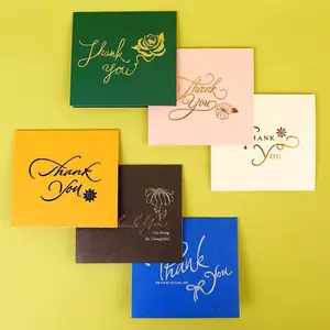 Custom Embossed Hot Stamping Logo Thanksgiving Card Envelope Sleeve Thank You Card