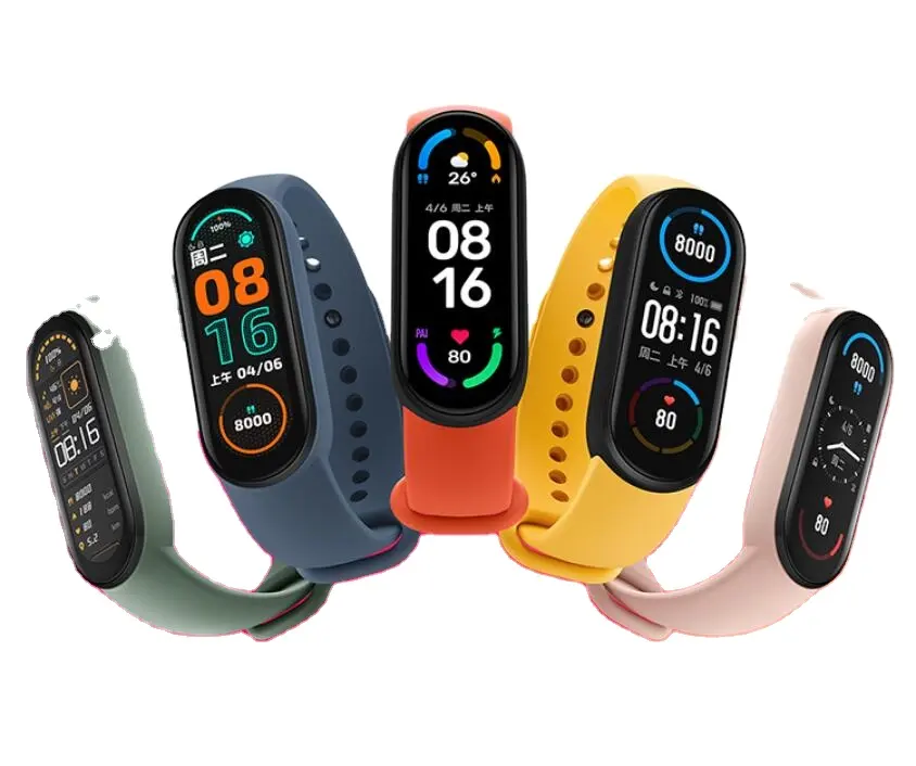 Original Global Version Xiaomi Mi band6 Wristband bt 5.0 5ATM Blood Pressure Waterproof Fitness Bracelet Tracker Mi Band 6