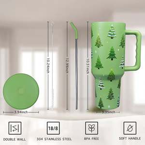 Taza Térmica Ligera y Compacta de Acero Inoxidable, Taza Personalizada para Regalos de Navidad - Product Image 1