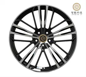 Sport rim plated wheel gold 15 16 17 18 19 inch silver CNC powder coated car rim and rim aluminum alloy accept custom logo