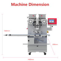 Machine à encruster entièrement automatique en acier inoxydable pour cuisine commerciale, pour la fabrication de gâteaux de lune, mochi, boules de protéines et kibbeh