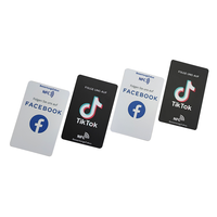 Individuell Bedruckte PVC RFID Bewertungskarte Acryl-Schild QR-Code NFC Google Bewertungsständer Ntag213 215 216 Chip NFC Visitenkarte