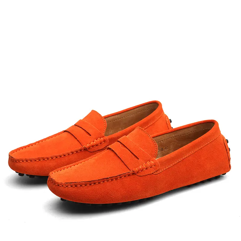 Men Casual Shoes Classic Original Suede Leather Loafers Slip On Flats Male Casual Shoes
