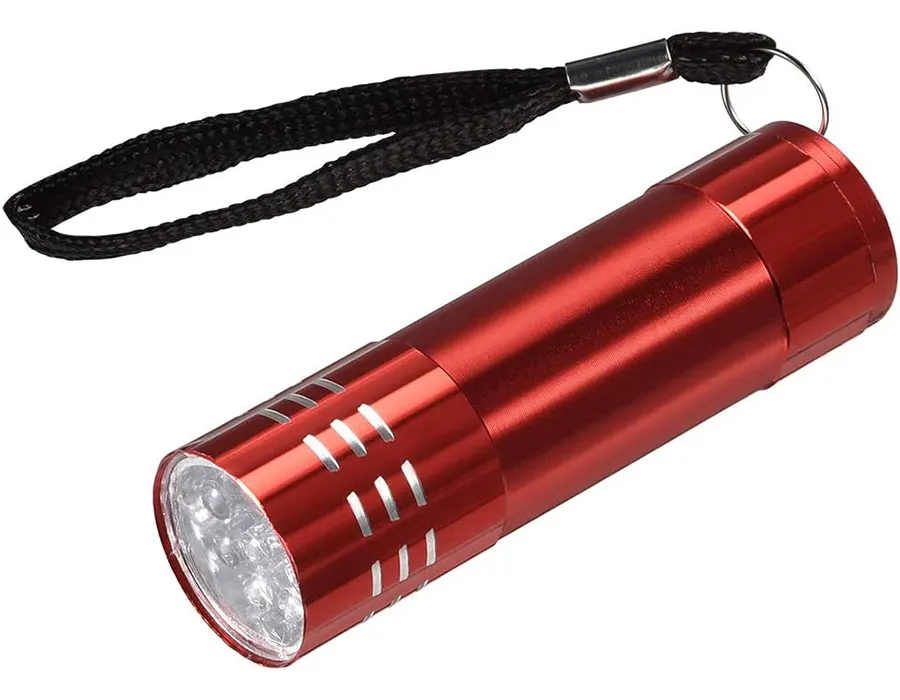 Powerful Portable outdoor UV flashlights & torches Manicure lamp mini lanyard 9 led torch flashlight