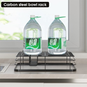 Support personnalisé en métal réglable pour bol à vaisselle, tasse, cuillère, rangement, étagère avec égouttoir au-dessus de l'évier - Product Image 5