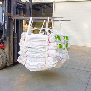 Bốn Vòng cho ăn cổng <span class=keywords><strong>Jumbo</strong></span>/tấn túi dày không gian Trắng thoáng khí lớn số lượng lớn Tải trọng Bags-1000kg mô hình <span class=keywords><strong>fibc</strong></span> Bốn túi - Product Image 4