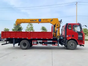Çin HAOY satış 10 ton monte bom makinesi mobil inşaat hidrolik vinç asansör ekipmanları kamyon vinç için