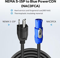 Cable de Alimentación de 3 Pines Tipo B NEMA 5-15P a PowerCON, 20A, Conector de Entrada PowerCon de 3 Pines para Pantalla LED de Iluminación de Escenario