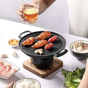 <span class=keywords><strong>Mini</strong></span> poêles à alcool <span class=keywords><strong>japonais</strong></span> sans fumée, Portable Teppanyaki Table de Table Hibachi Yakitori <span class=keywords><strong>Barbecue</strong></span> ensemble de grilles - Product Image 2