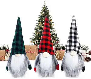 faceless noel gnomes Suppliers-Noel Gnomes peluş el yapımı yüzü olmayan bebek tatil ev dekor süsler noel hediyeleri noel süsler