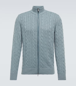 Cavo a due vie con cerniera Cardigan a collo alto in <span class=keywords><strong>cotone</strong></span> <span class=keywords><strong>maglia</strong></span> da <span class=keywords><strong>uomo</strong></span> maglione lavorato a <span class=keywords><strong>maglia</strong></span> da <span class=keywords><strong>uomo</strong></span> Cardigan maglione maglione da <span class=keywords><strong>uomo</strong></span> - Product Image 2