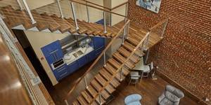 ECT Chất lượng cao trong nhà đôi tấm gỗ rắn thẳng cầu thang cầu thang - Product Image 4