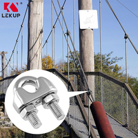 Pince à câble robuste à bon prix, attache-câble en acier inoxydable 304 de 10 mm, fixation à boulon en U, pince de serrage pour câble métallique