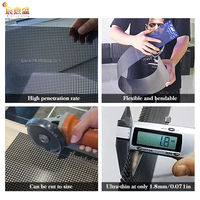 Layar Film Transparan Holografik LED 3D P3.91 P6.25 yang Dapat Disesuaikan, Layar Fleksibel Dalam Ruangan untuk Jendela Toko Ritel Kaca