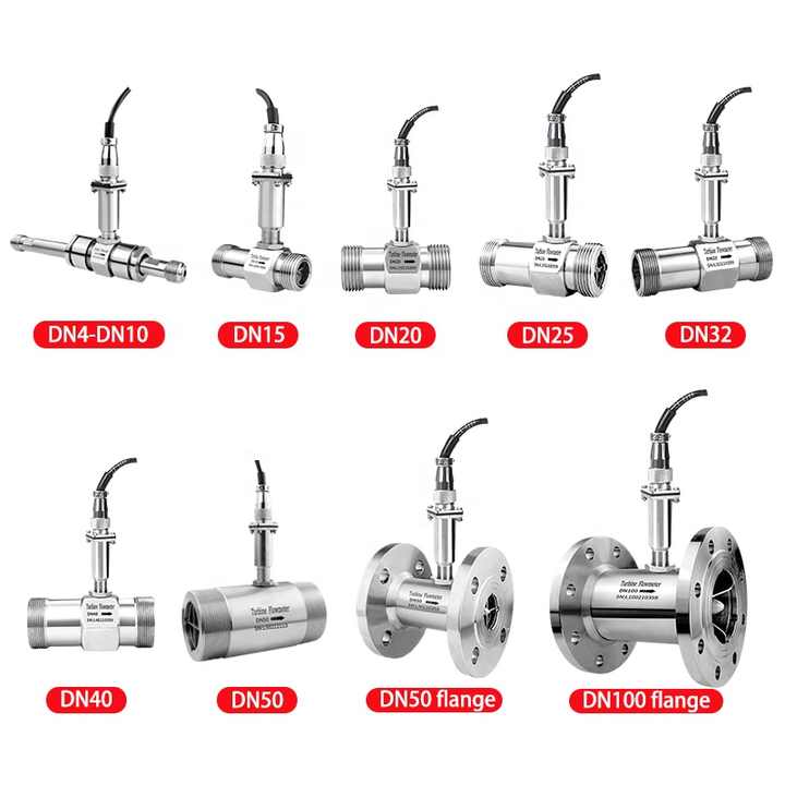G1/2 Thread Connection Pulse 4-20mA Liquid Pure Drinking Water Turbine ...