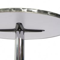 Table de bar ronde pliable en aluminium, 2 hauteurs réglables, pour café, 24 pouces de hauteur, table de restaurant