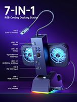 Station d'accueil noire 7 en 1 pour console de jeu ROG Ally X