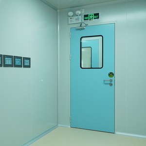 Porta da laboratorio, i tipi di apertura della porta interna includono chiudiporta a vista automatica ad apertura singola, a doppia apertura. - Product Image 1