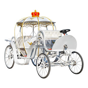 Grande carrosse en métal en forme de citrouille, chariot de Cendrillon pour décorations d'événements - Product Image 4
