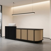 Comptoir de réception moderne en bois massif, écologique et durable pour hôtel, appartement, hôpital, salon de thé, restaurant, bar, comptoir de beauté