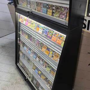 Vitrine de présentation de cartes à collectionner verrouillable avec éclairage LED, présentoir de sol pour magasin TGC, vitrine de cartes de sport classées, vitrine Pokémon - Product Image 5