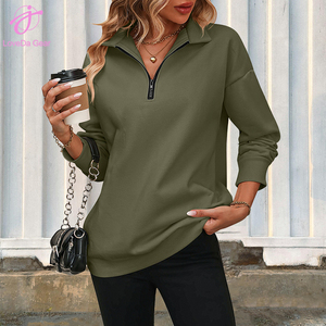Loveda all'ingrosso <span class=keywords><strong>felpa</strong></span> alla moda Y2K <span class=keywords><strong>con</strong></span> collo semiaperto e Zip 1/4 ampia a manica <span class=keywords><strong>lunga</strong></span> Versatile - Product Image 4