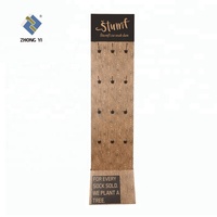 Présentoir de plancher de crochet de carton ondulé de bruit, présentoir d'étagère de papier pour la publicité de masque de chaussettes de Noël
