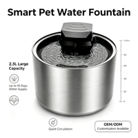 Fontaine à eau automatique intelligente pour animaux de compagnie, marque privée OEM ODM, avec filtration et circulation d'eau fraîche, grande capacité, pour chats et chiens