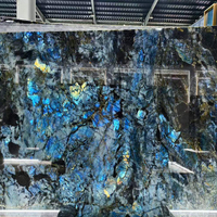 Dalles brésiliennes de granit bleu de lémurier naturel poli