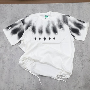 Custom Men's <b>White</b> <b>Tie</b>-Dye Short Sleeve T-Shirt Oversized O-Neck Custom Pattern Street Style Knitted Cotton Breathable T-shirt - Product Image 1