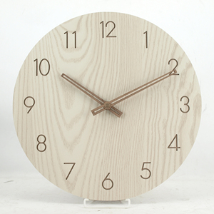 Personalizzabile 12 Pollici di Legno <span class=keywords><strong>Orologio</strong></span> da Parete Tondo Taglio Laser Inciso <span class=keywords><strong>Numeri</strong></span> Moderno Stile Semplice con Le Mani in Legno - Product Image 4