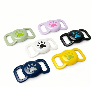 Étui de protection Tracker pour dispositif anti-perte d'animaux, étanche, avec étiquette, pour collier, motif patte d'animal, en silicone, boîte de protection - Product Image 5
