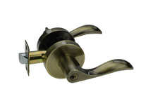 Ensemble combiné serrure à pêne dormant et clé à cylindre extérieur robuste avec levier en alliage de zinc et poignée rosette en acier inoxydable