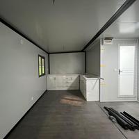 Maison conteneur pliable à montage rapide, maison préfabriquée moderne pour dortoir de chantier