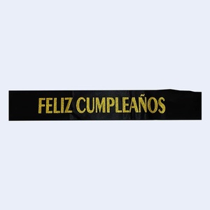 Decoración de Interior para Fiesta de Cumpleaños, Letras Doradas Rectangulares con Luz, Modelo 44512, Color Negro - Product Image 3
