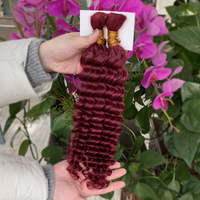 Cheveux Indiens Vierges Non Traités 100g Tresses Bohèmes Ondulées Profondes en Vrac pour Tressage Ondulé Humide