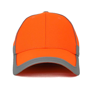 Casquette de baseball fluorescente à rayures de sécurité haute visibilité, couleur orange ou verte réfléchissante - Product Image 4