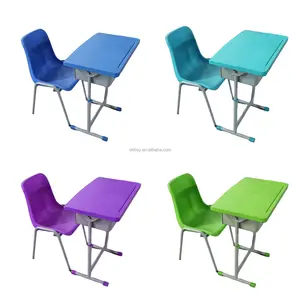批发便宜的可堆叠教室单人学生桌椅组合小学高中考试学习桌套装