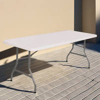 Table pliante tendance, table à manger portable d'extérieur, table à manger simple pour la maison et le commerce, table à manger rectangulaire pour patio