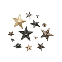 Clous étoiles en métal bronze, rivets à 5 branches, boutons à vis, clous décoratifs, clous de sac punk, légers, robustes, pour le cuir DIY