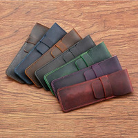 Étui de protection pour stylo HaoRan, étui en cuir véritable pour stylo, porte-stylo personnalisé avec logo, sacs à crayons de golf pour hommes en cuir