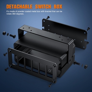 3-6 gang Rocker chuyển đổi hộp tách cài đặt Nhôm Nhà ở khung, DIY chuyển đổi chuyển đổi vôn kế USB ổ cắm cho thuyền xe RV xe tải - Product Image 4