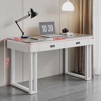 Mesa de Estudio al por Mayor con Cajones, Superficie de Piedra Sinterizada con Efecto Mármol para Dormitorio, Fabricante OEM ODM, MOQ Bajo