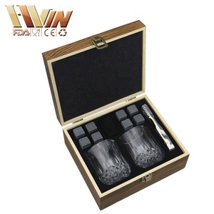 <span class=keywords><strong>Bar</strong></span> accesorios whisky piedras regalo Premium escalofriante rocas 2 vaso de whisky en <span class=keywords><strong>la</strong></span> decoración de madera caja - Product Image 6