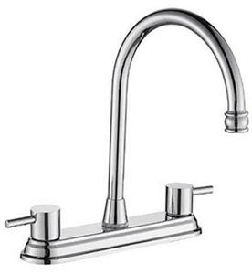 Robinet mélangeur à double poignée en laiton d'origine chinoise avec traitement de surface chromé durable - Product Image 1