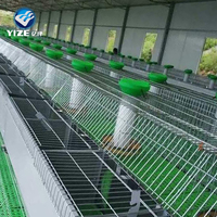 YIZE 2021 Offre Spéciale europe 2 rangées 24 portes galvanisé à chaud industrielle cages de lapin tapis en plastique