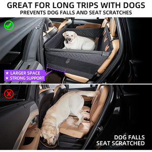 Siège <span class=keywords><strong>rehausseur</strong></span> de voiture pour chien Offre Spéciale lit de voyage en mousse à mémoire de forme pour animaux de compagnie super stable avec poche de rangement et harnais pour voitures - Product Image 6